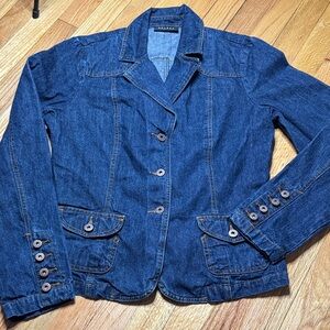 Jean Jacket Women's Fitted Axcess Dark Blue Jean Jacket 12
